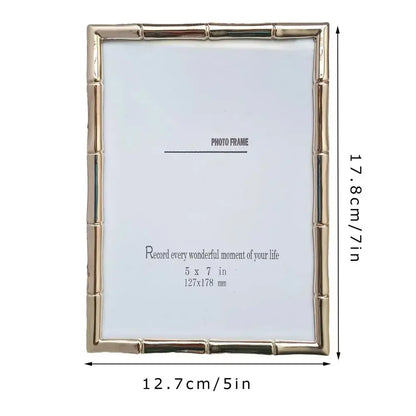 Golden Metal Photo Frame Stand Photo Frame Desktop Pendulum Decorative Frame Wall Decoration room photo decoration frame - Confia