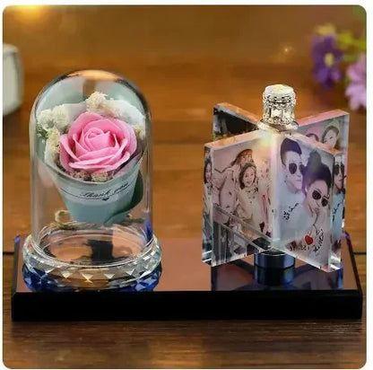 Personalized Photo Frame Custom Photo Frame with Light, Girlfriend Gift Mother Gift Wife Gift Wedding Decor - Confia