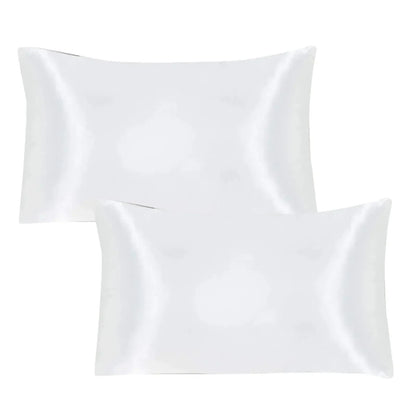 Satin Pillowcase Standard Set Of 2 - Green Silky Pillow Cases For Hair And Skin 20x26 Inches Pillow Covers With Envelope Closure - Confia - reusablefoodstoragebags confia
