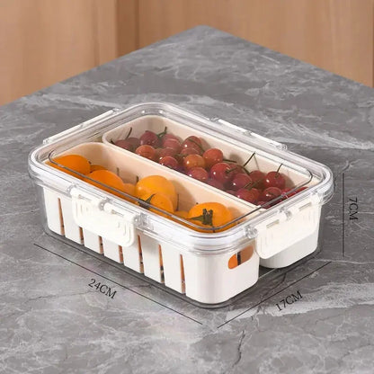 Refrigerator Storage Container with Lid - Multifunctional Serving Veggie Tray - Confia - reusablefoodstoragebags confia