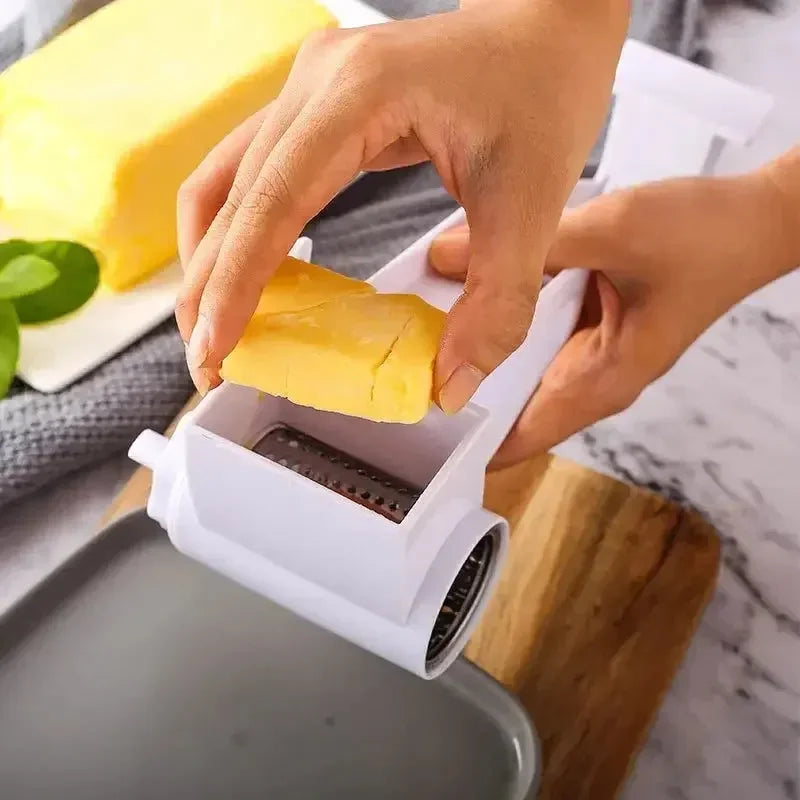 Hand-Cranked Cheese Grater Rotary Multi-functional Cheese Grater Creative Kitchen Cheese Shredder for Kitchen - Confia