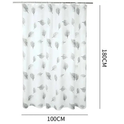 Bathroom Shower Curtains PEVA Waterproof Thickening Bath Curtain With Hooks Rustproof Metal also antibacterial and mildew proof - Confia - reusablefoodstoragebags confia