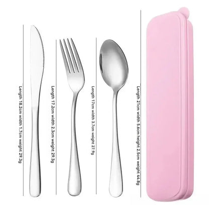 Stainless Steel Silver Cutlery Set For Dinning Table 3 Pieces Premium Silverware Set Flatware Set with Gift Box Dinnerware Tableware Set Portable Travel Cutlery Set Gift - Confia