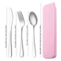 Stainless Steel Silver Cutlery Set For Dinning Table 3 Pieces Premium Silverware Set Flatware Set with Gift Box Dinnerware Tableware Set Portable Travel Cutlery Set Gift - Confia