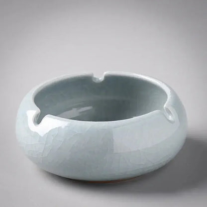 Ceramic Ashtray Handmade Ice Crack Decorative Modern Hotel Ash Tray Living Room Desktop Simple Ashtrays Home Decoration - Confia