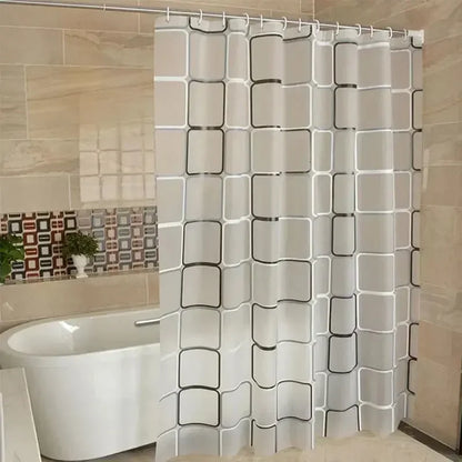 Bathroom Shower Curtains Waterproof Bath Curtain and Anti-Mildrew Home Bathroom Curtain with 12 Hooks - Confia - reusablefoodstoragebags confia